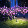 Solar Powered Purple LED Butterfly Lavender Stake Light - Weatherproof Garden Pathway & Lawn Lighting