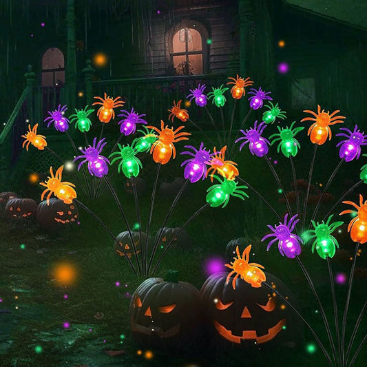 Halloween LED Spider Stake Lights Outdoor Pathway Garden Yard Decor-View 2-Next Deal Shop