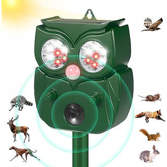 Solar Powered Ultrasonic Animal Repeller - Weatherproof Yard Garden Outdoor Pest Animal Deterrent