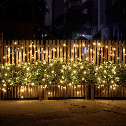 Solar Powered Warm White Fairy LED String Lights - 200 LED, Weatherproof Outdoor Holiday Garden Party Decor Lighting