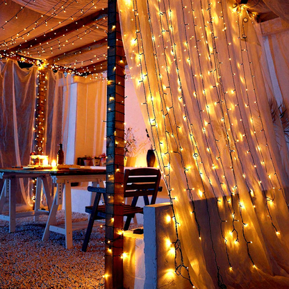 Solar Powered Warm White LED Fairy String Lights - 2 Pack, Weatherproof Patio & Tree Accent Lighting