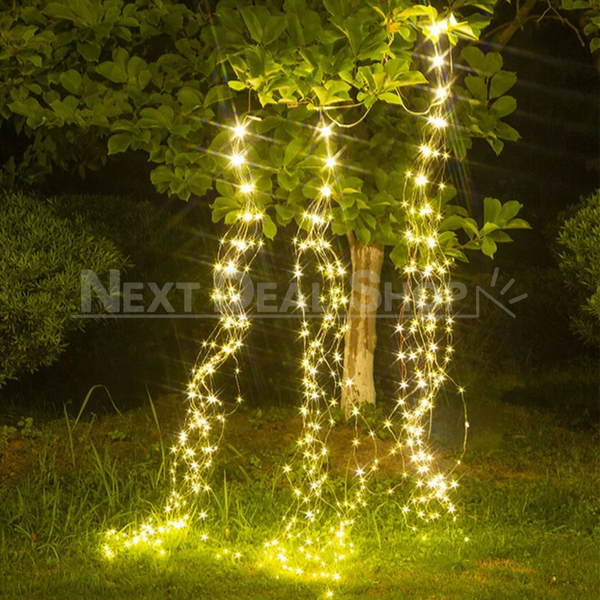 String Waterfall 2 Pack - Solar Powered Waterfall Fairy String Light – nextdealshop.co.uk