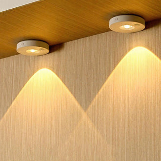 USB-Rechargeable Motion Sensor LED Puck Lights - 2 Pack, Under Cabinet & Closet Lighting