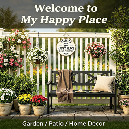 Vintage Quote Metal Garden Sign - 11.8 Inch, Fence & Wall Decor-View 4-Next Deal Shop