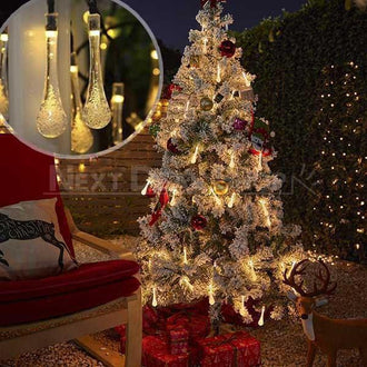 XMAS Solar-Powered Raindrop String Lights