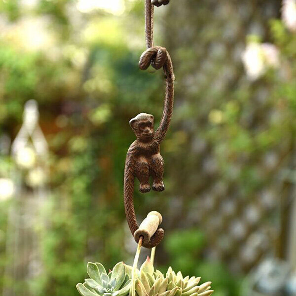 Heavy Duty Cast Iron Monkey Hook - Multi-Purpose Hanging Hook For Garden Home Wall Plant Pot Hanging Decoration