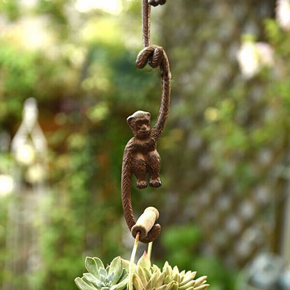 Heavy Duty Cast Iron Monkey Hook - Multi-Purpose Hanging Hook For Garden Home Wall Plant Pot Hanging Decoration