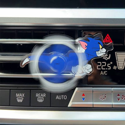2 Pcs Running Cat & Mouse Car Air Vent Decor Set - Car Air Vent Cute Interior Decor