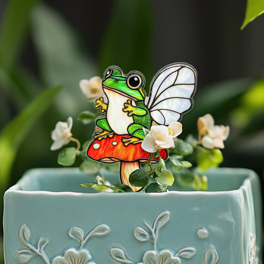 Fairy Frog Flower Pot Decor - Garden Home Potted Plant Decoration
