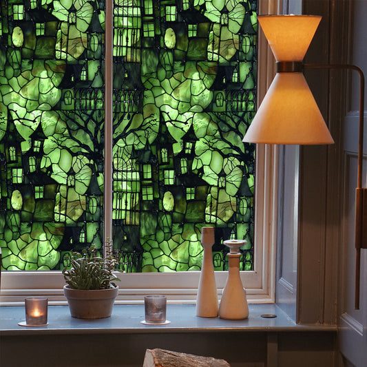 Spooky Halloween Window Film - Home Glass Window Decor