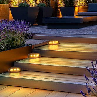 2 Pcs - Solar Powered LED Outdoor Stair Light