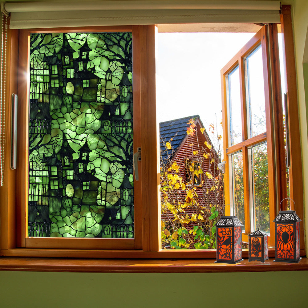 Spooky Halloween Window Film - Home Glass Window Decor