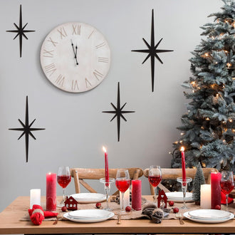 4 Pcs - Metal Starburst Wall Decor