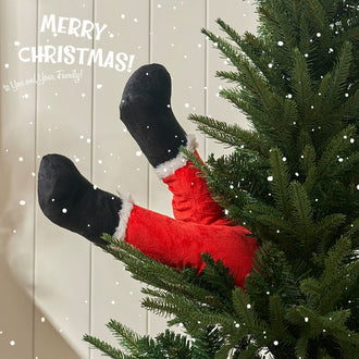 Christmas Santa Legs Tree Decor