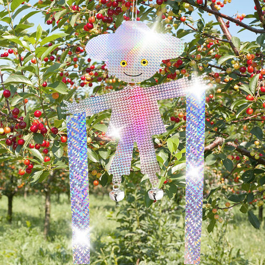 Reflective Scarecrow Hanging Bird Deterrent - Garden Yard Backyard Bird Repellent Decor