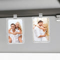 2 Pack Magnetic Picture Holder with Car Visor Clip - Car Sun Visor Photo Storage Accessory