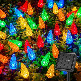 Multicolor Solar Powered LED Strawberry String Lights