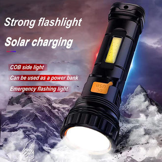 Multi-Function Solar Emergency Flashlight