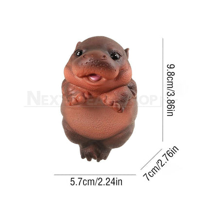 Adorable Chubby Hippo Pot Hugger - Garden Yard Potted Plant Edge Decor