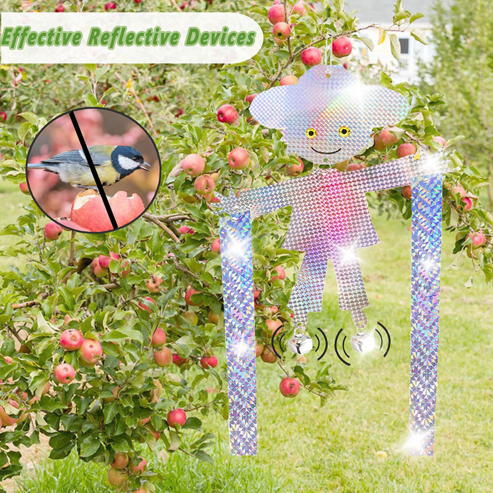 Reflective Scarecrow Hanging Bird Deterrent - Garden Yard Backyard Bird Repellent Decor