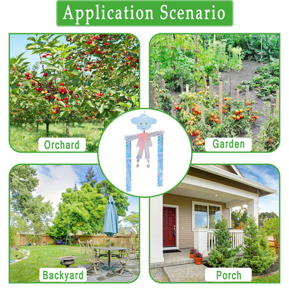 Reflective Scarecrow Hanging Bird Deterrent - Garden Yard Backyard Bird Repellent Decor
