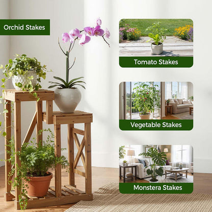 10 Pcs - Stackable Monstera Plant Support Stake - Garden Potted Plant Vine Climbing Support Decoration