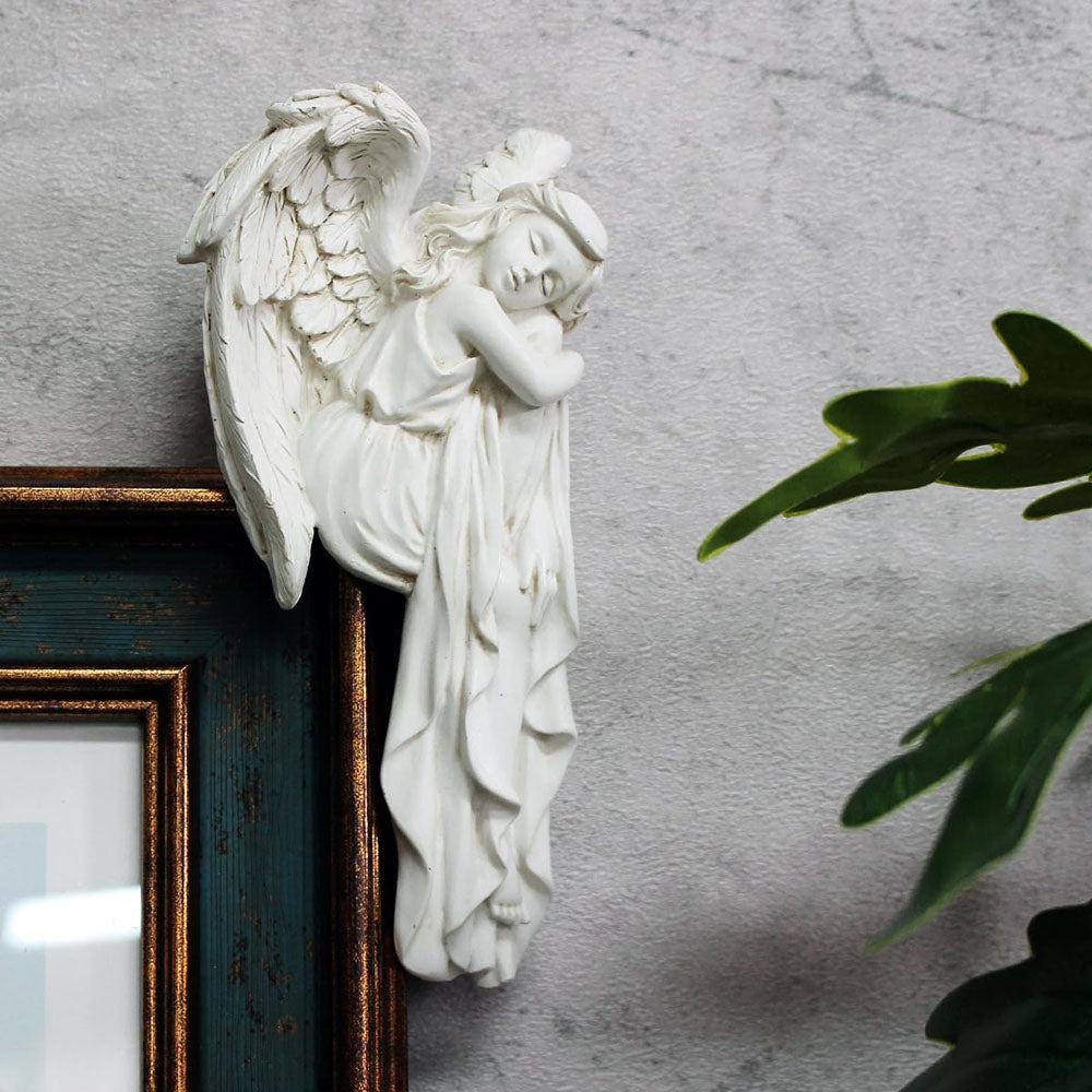 Sleeping Angel Figurine Door Corner Decor