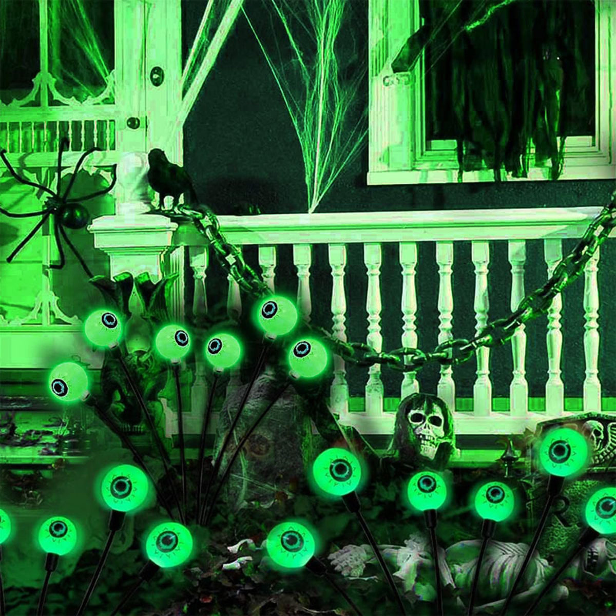 10-in-1 Solar Powered LED Ghost Eye Stake Light-Next Deal Shop-Next Deal Shop