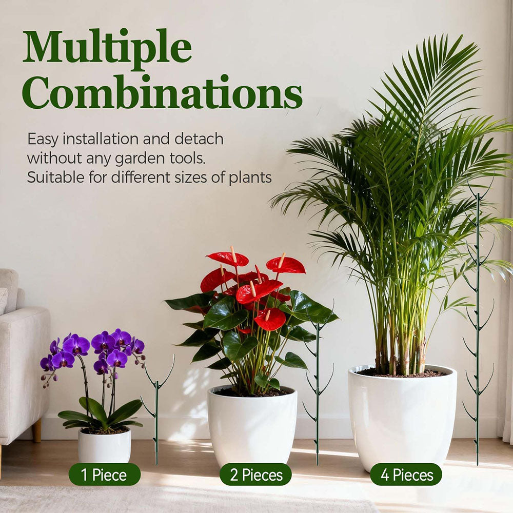 10 Pcs - Stackable Monstera Plant Support Stake - Garden Potted Plant Vine Climbing Support Decoration