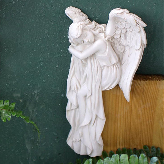 Sleeping Angel Figurine Door Corner Decor