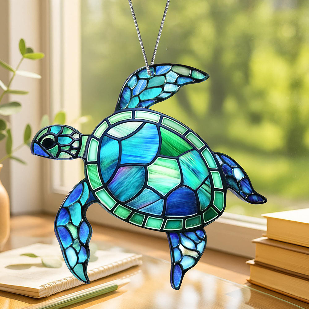 Charming Sea Turtle Suncatcher with Story Card-Next Deal Shop-Next Deal Shop