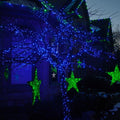 Solar Powered Blue Fairy LED String Lights - 100 LED, Weatherproof Outdoor Holiday Garden Party Decor Lighting