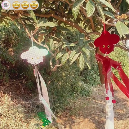 Reflective Scarecrow Hanging Bird Deterrent - Garden Yard Backyard Bird Repellent Decor