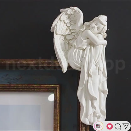 Sleeping Angel Figurine Door Corner Decor