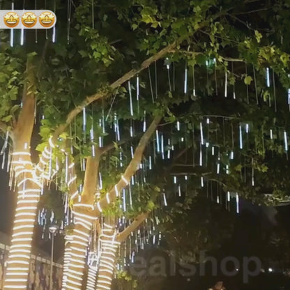 Meteor Snow Fall LED Lights - Easy Extendable Upgraded Version, Home Eave Tree Patio Xmas Holiday Party Festival Decor Lighting
