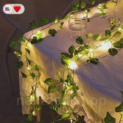 Battery Powered LED Leaf Lights - 20 LED, Home Yard Patio Decor Lighting