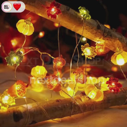 9.84 ft 30 LEDs Fall String Light - Home Autumn Halloween Thanksgiving Decor Lighting
