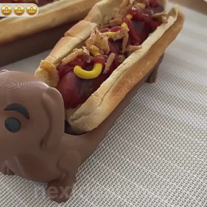 Adorable Dachshund Hot Dog Holder - Dining Table Kitchen Food Serving Novelty Holder