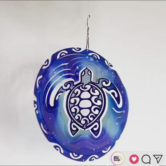 Rotating Turtle Wind Ornament - Garden Yard Patio Porch Outdoor Hanging Decoration