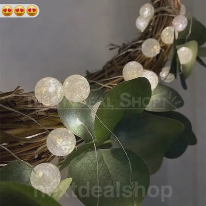 Battery Powered LED Firecracker Globe String Lights - 9.84 ft, 100 LED, Home Wedding Christmas Party Lighting Decor