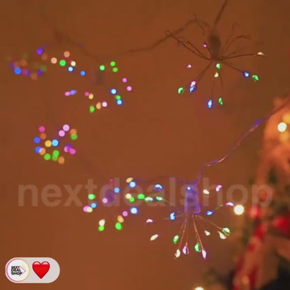 USB Powered Multicolor LED Starburst String Light - 9.84 ft, 200 LED, Home Holiday Ambient Decor