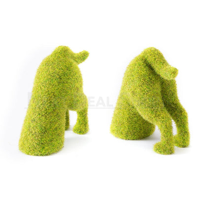 Adorable Moss Puppy Butt Garden Decor - Yard Patio Potted Plant Cute Statue Ornament
