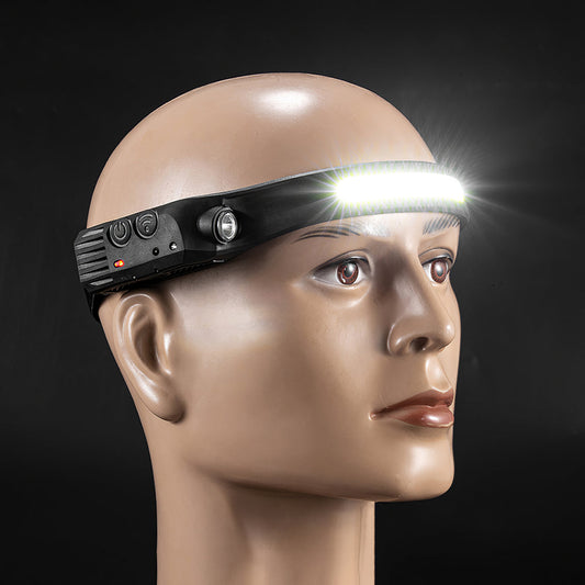Rechargeable LED Induction Headlight - Outdoor Camping, Hiking, Fishing, Jogging and Emergency Night Use