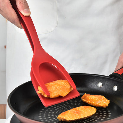 2-in-1 Grip and Flip Spatula Tong - Multi Purpose Kitchen Cooking Tool for Flipping Serving Food