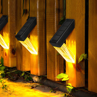 2 Pack - Solar Powered Outdoor Deck Lamps