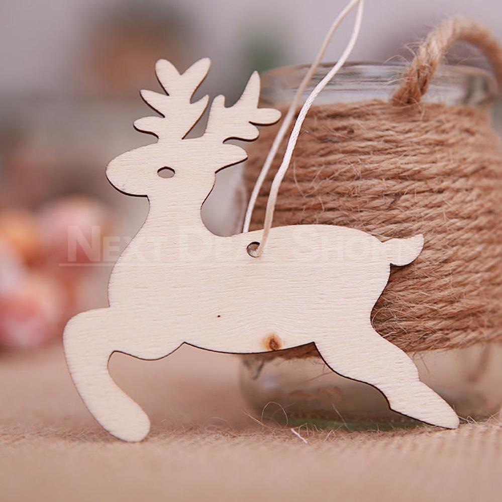 10 Pcs DIY Wood Pieces for Christmas Tree Ornaments-Next Deal Shop-Next Deal Shop
