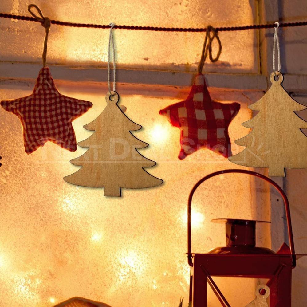 10 Pcs DIY Wood Pieces for Christmas Tree Ornaments-Next Deal Shop-Next Deal Shop