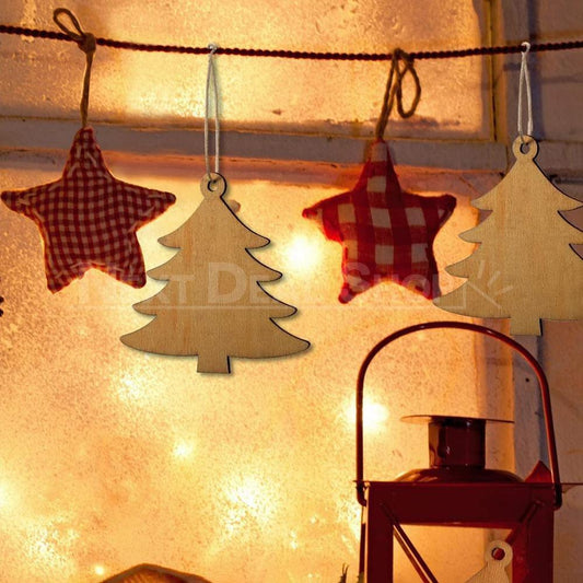 10 Pcs DIY Wood Pieces for Christmas Tree Ornaments-Next Deal Shop-Next Deal Shop