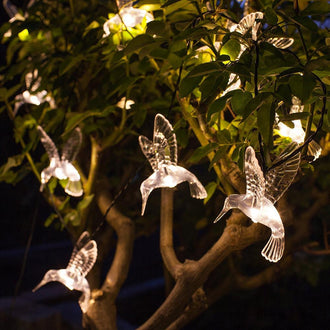 Solar-Powered Hummingbird String Lights