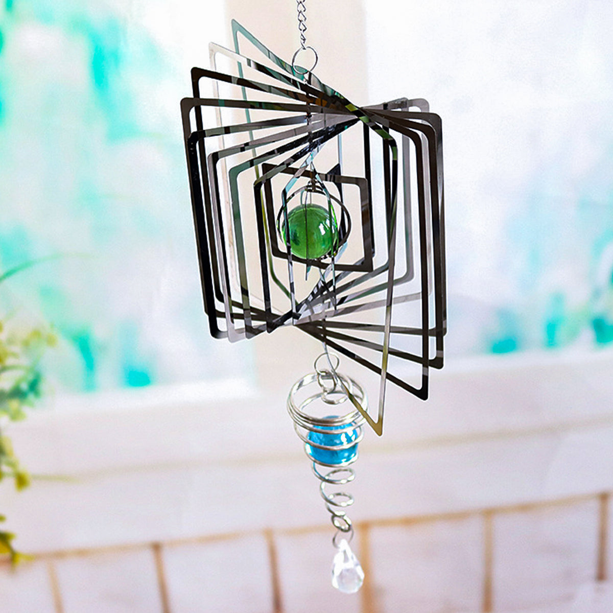 Metal Rotating Wind Chimes